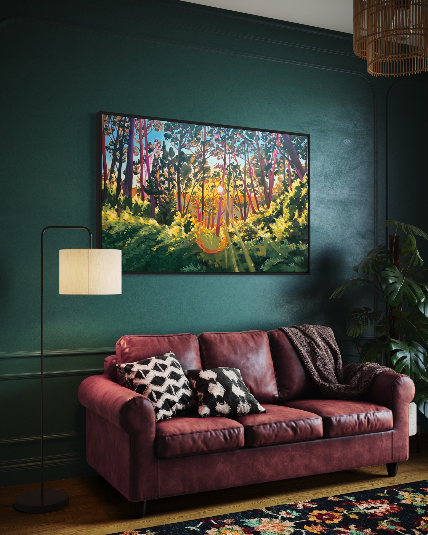 Afternoon Sunbeams in the Eucalyptus Garden